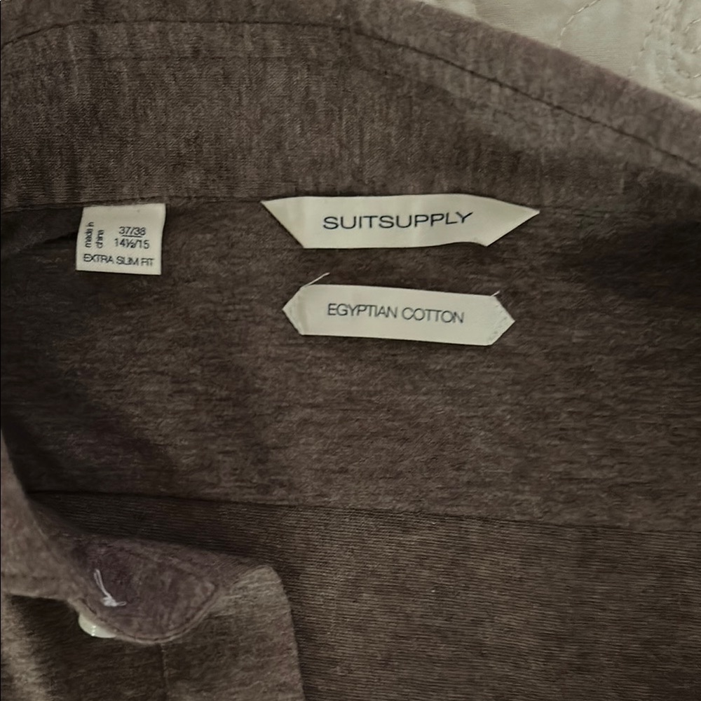 Suitsupply Taupe Egyptian Cotton Shirt